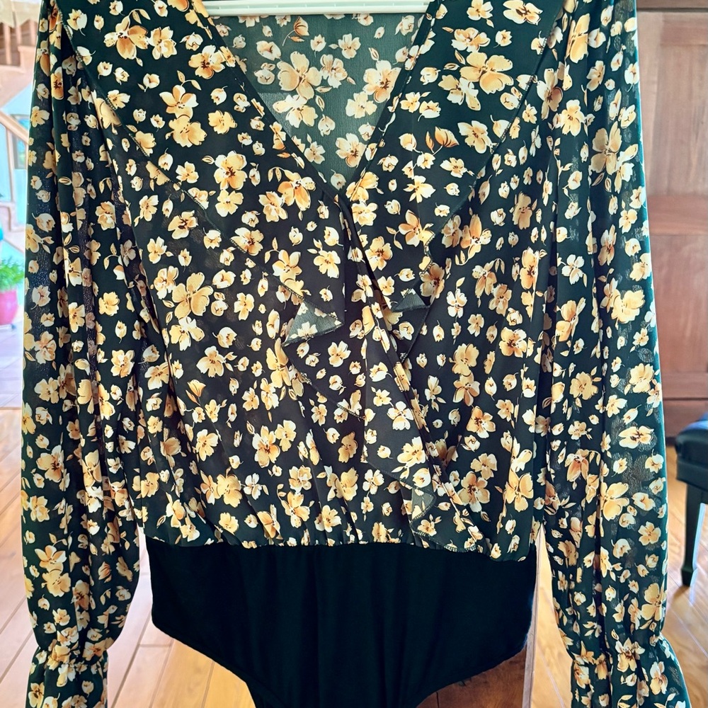 Floral Long Sleeve Bodysuit